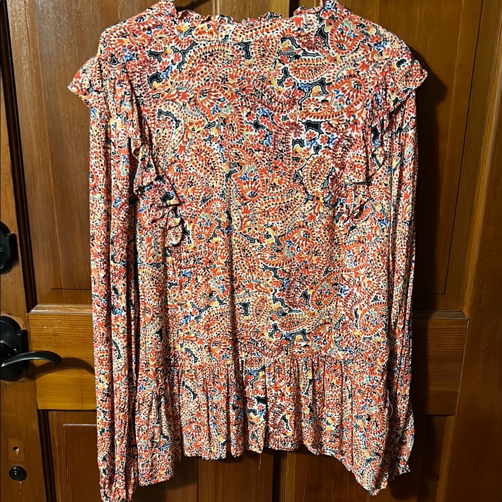 Women's Multicolor Paisley Blouse - Picture 2 of 3